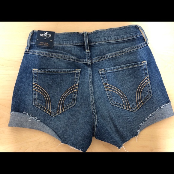 Size 0 w24 Hollister High Rise Short Shorts NWT - Picture 2 of 5